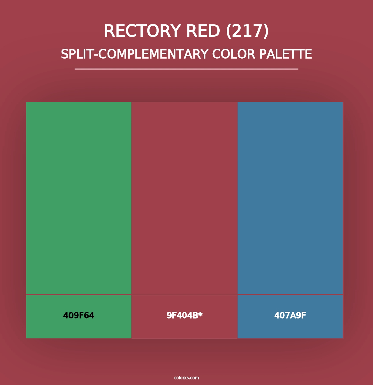 Rectory Red (217) - Split-Complementary Color Palette