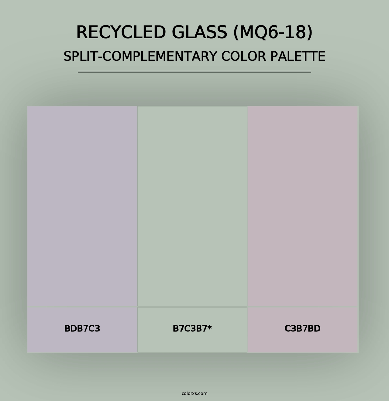 Recycled Glass (MQ6-18) - Split-Complementary Color Palette