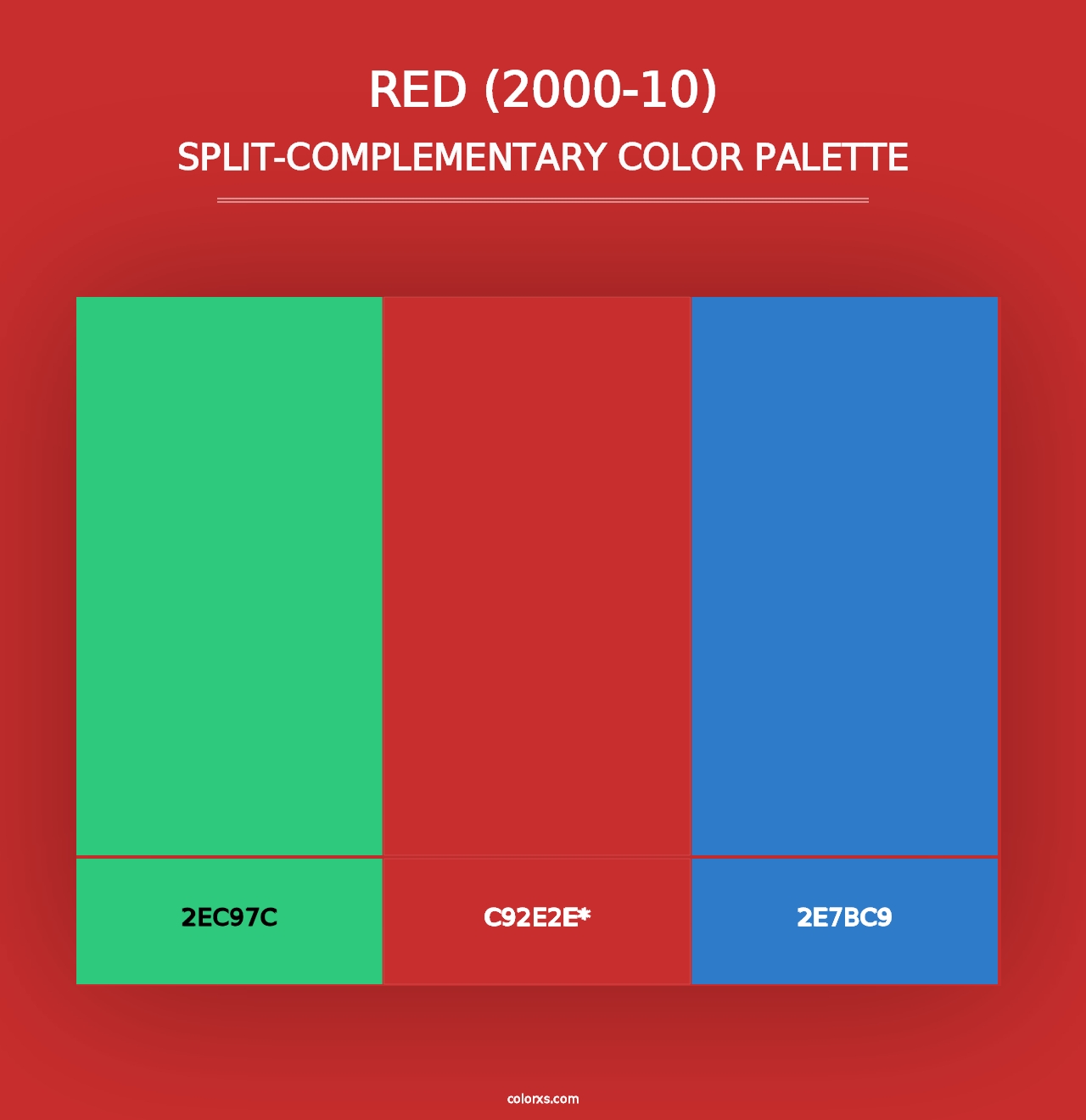 Red (2000-10) - Split-Complementary Color Palette