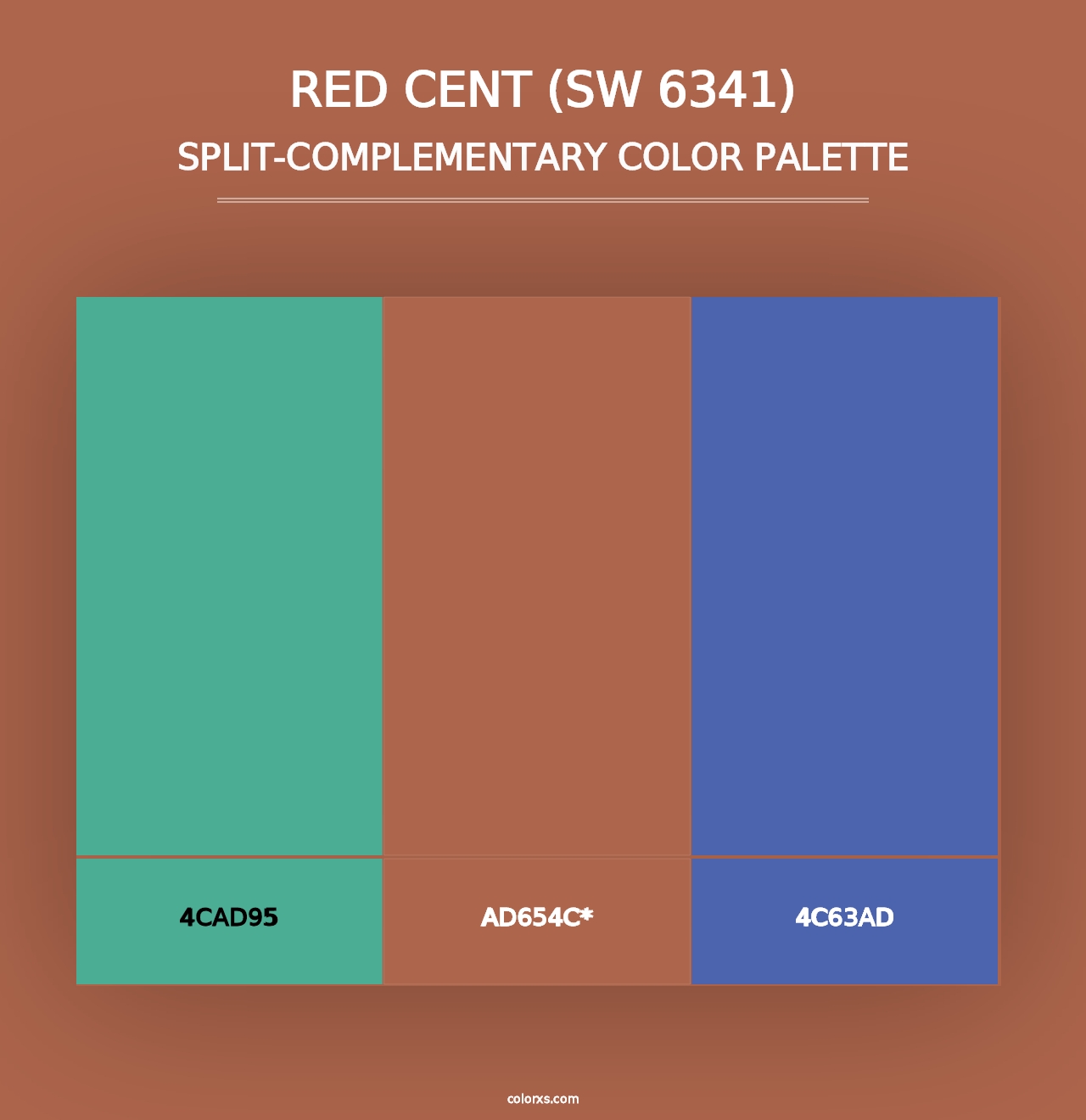 Red Cent (SW 6341) - Split-Complementary Color Palette