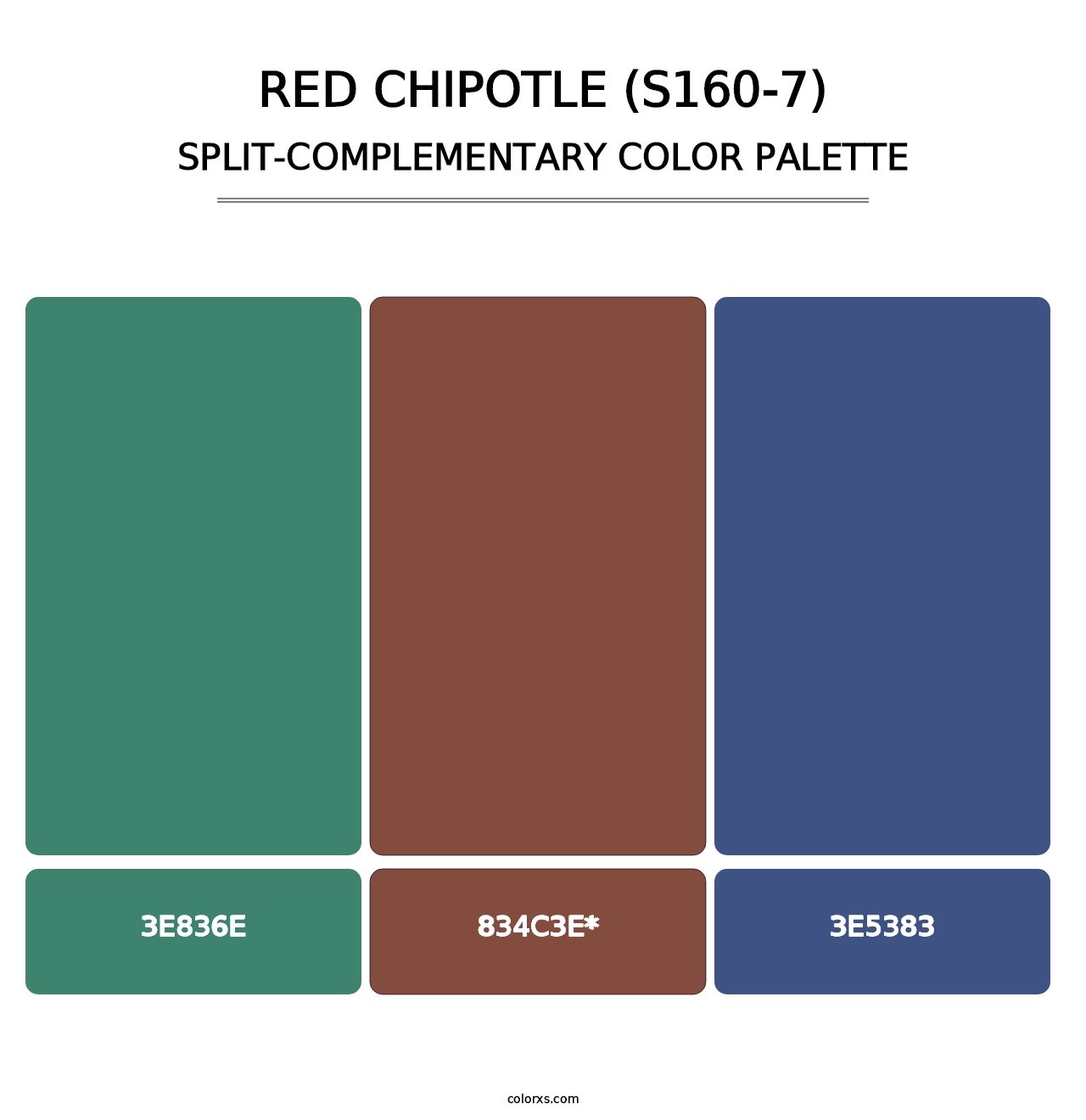 Red Chipotle (S160-7) - Split-Complementary Color Palette