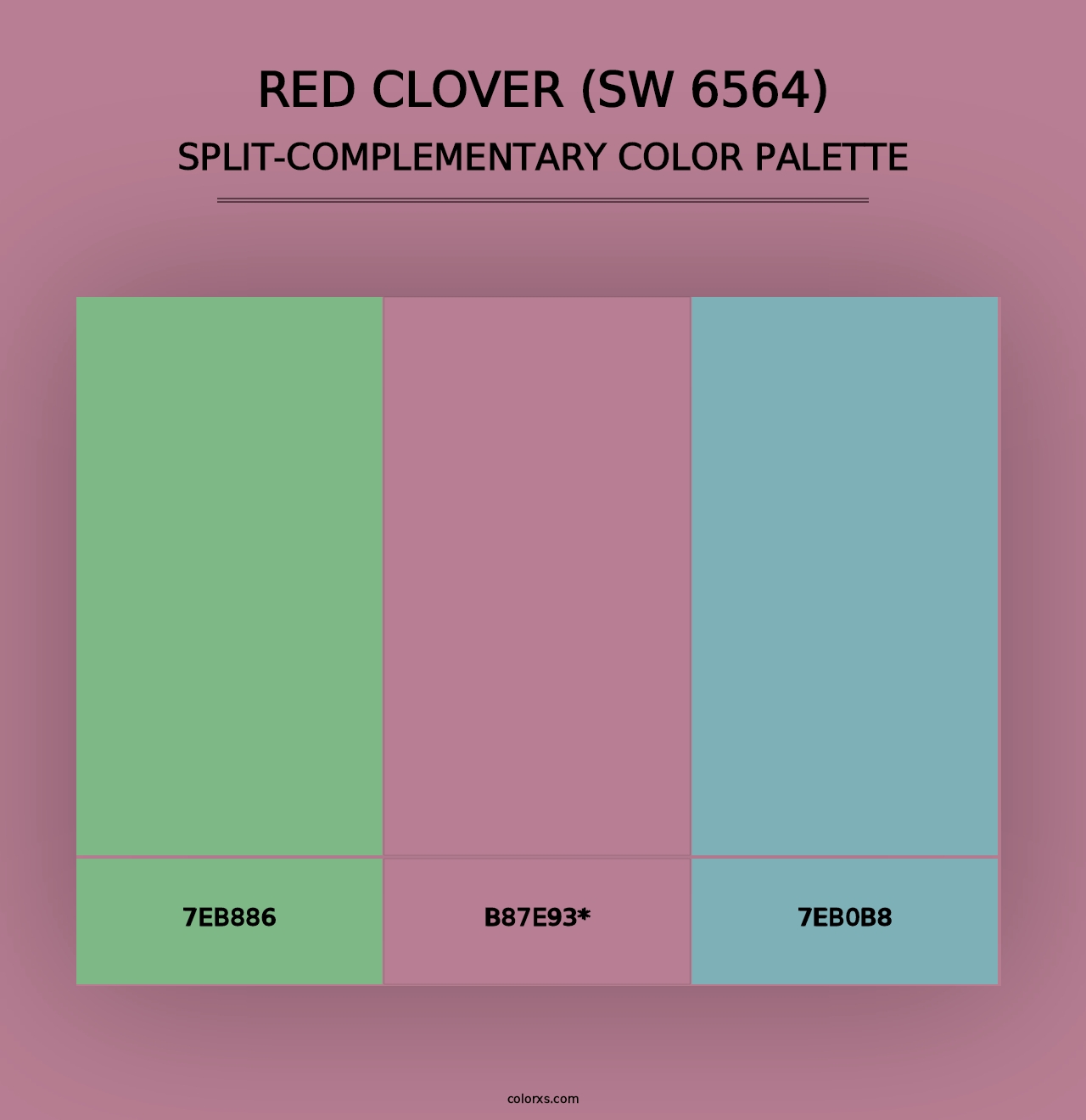 Red Clover (SW 6564) - Split-Complementary Color Palette