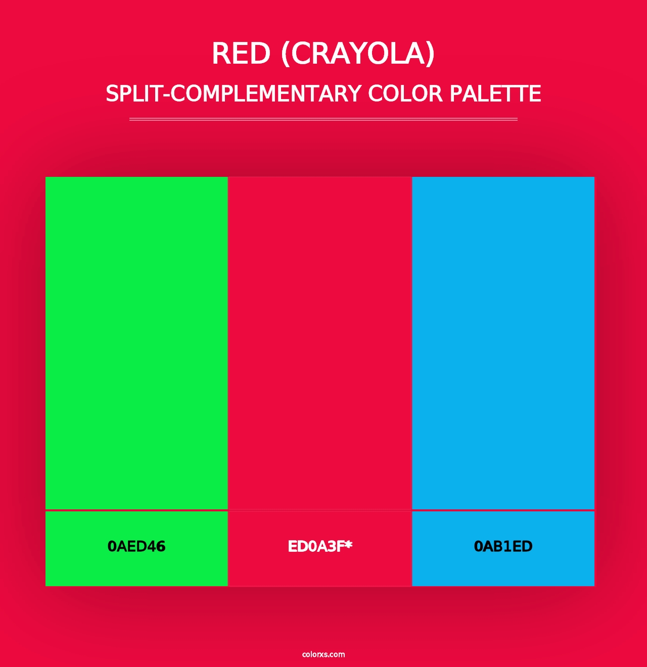 Red (Crayola) - Split-Complementary Color Palette