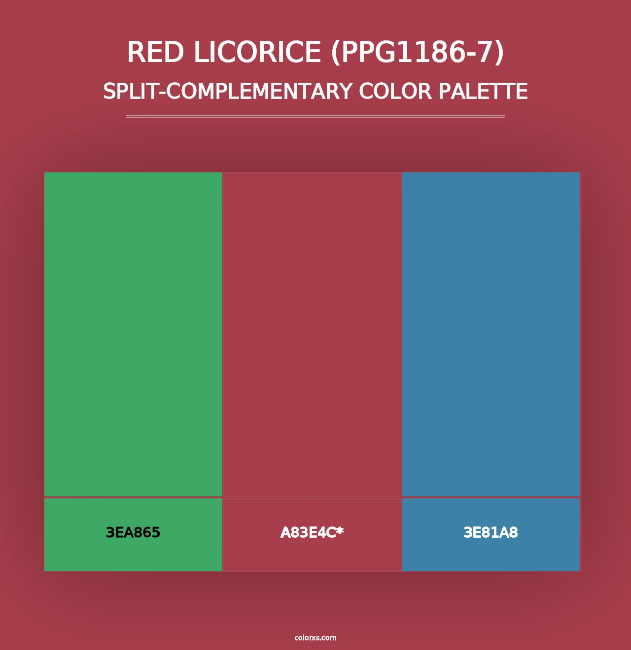 Red Licorice (PPG1186-7) - Split-Complementary Color Palette