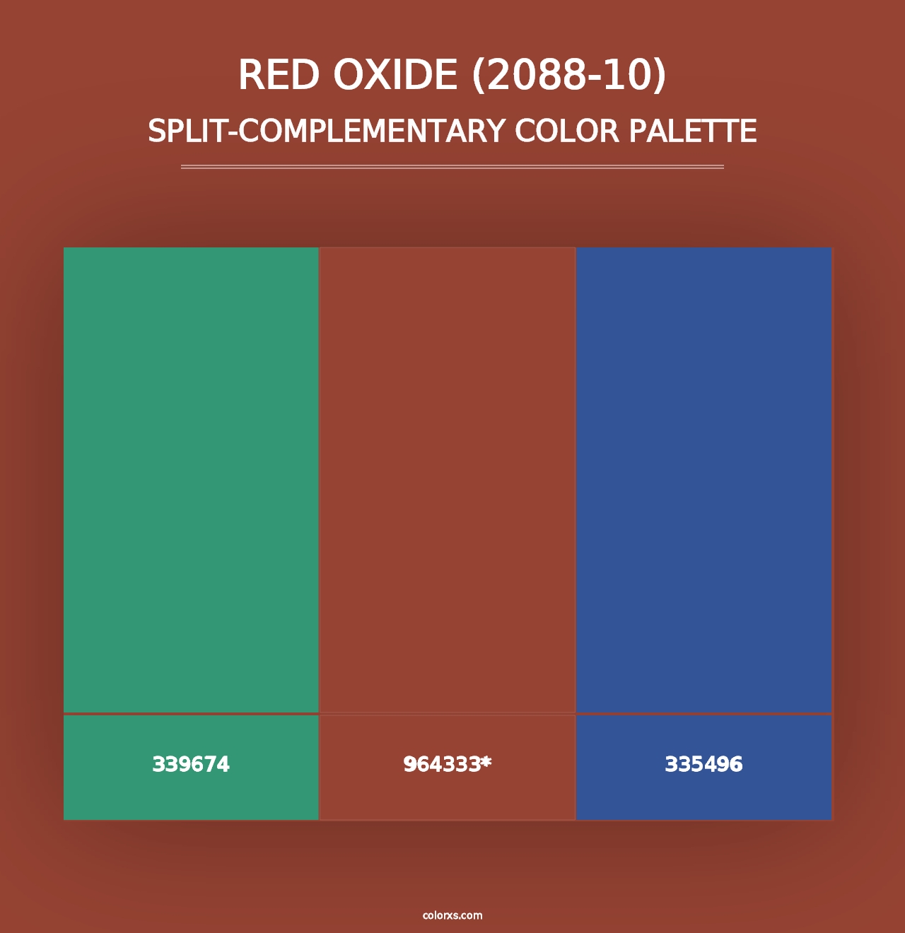 Red Oxide (2088-10) - Split-Complementary Color Palette