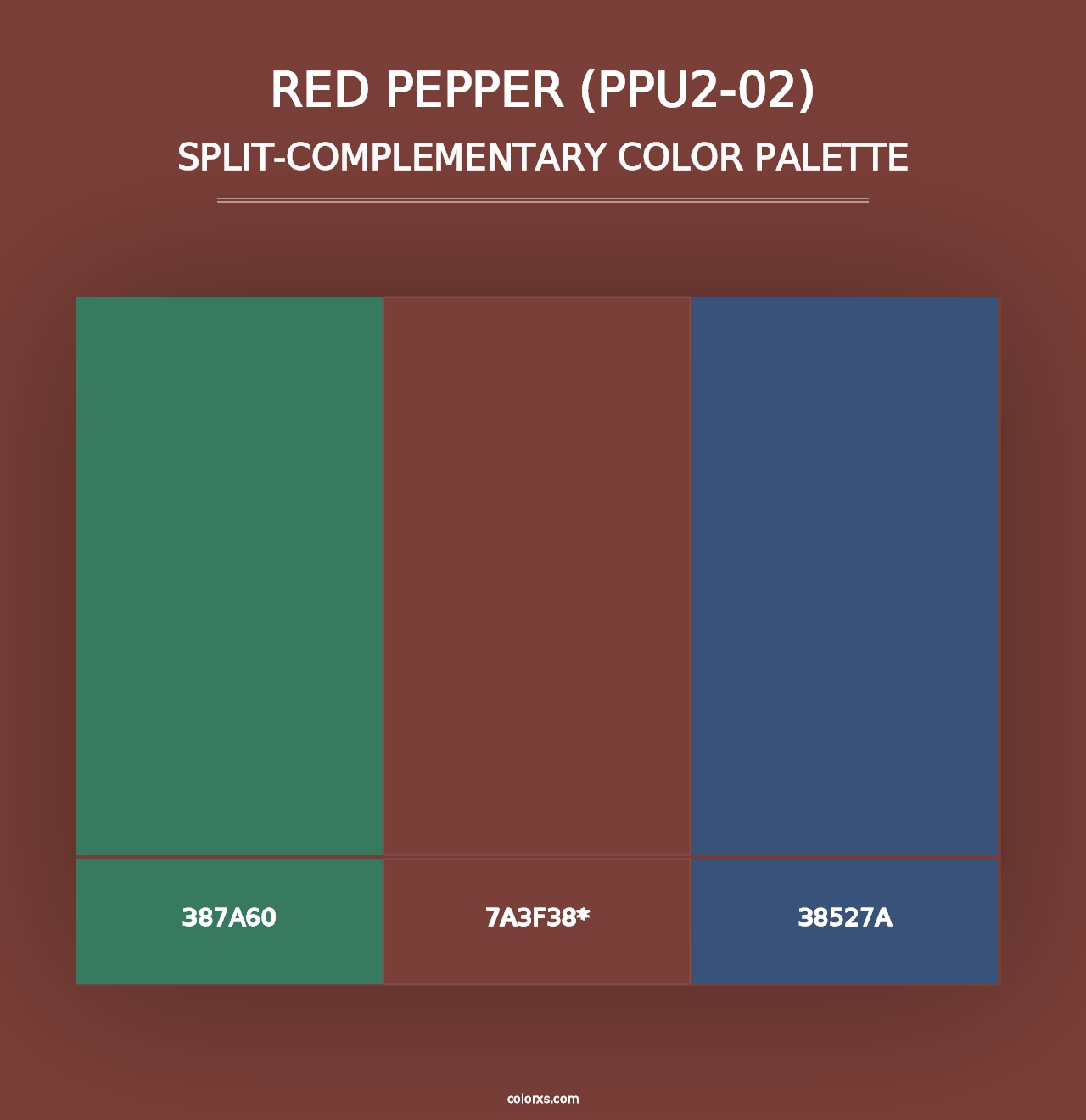 Red Pepper (PPU2-02) - Split-Complementary Color Palette