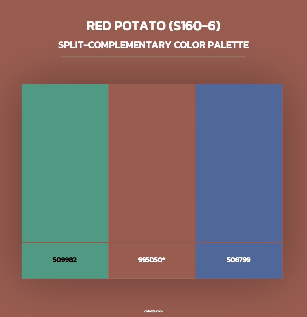 Red Potato (S160-6) - Split-Complementary Color Palette