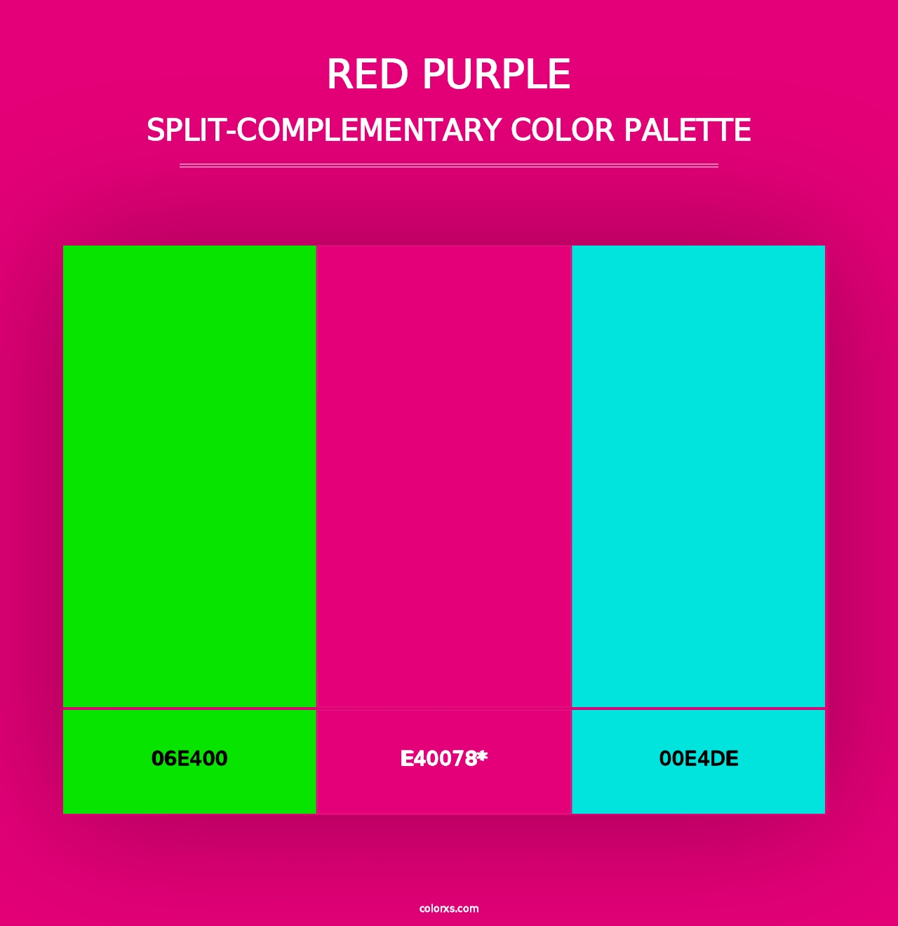 Red Purple - Split-Complementary Color Palette