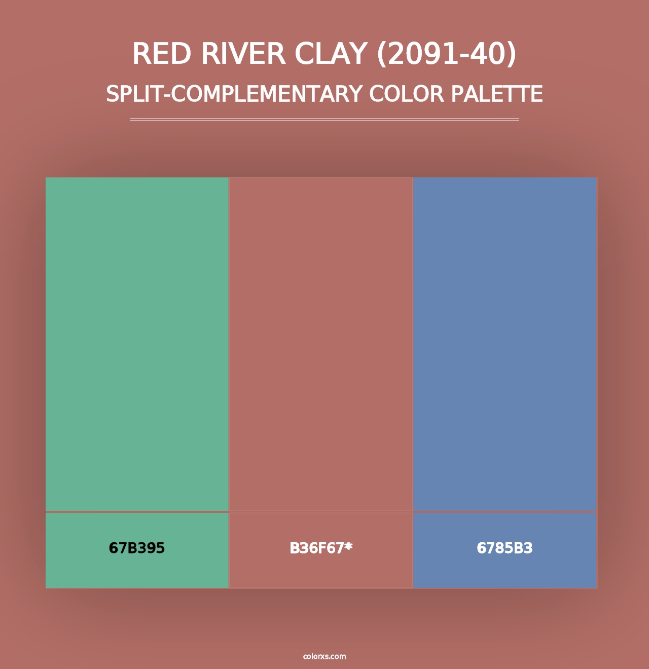 Red River Clay (2091-40) - Split-Complementary Color Palette