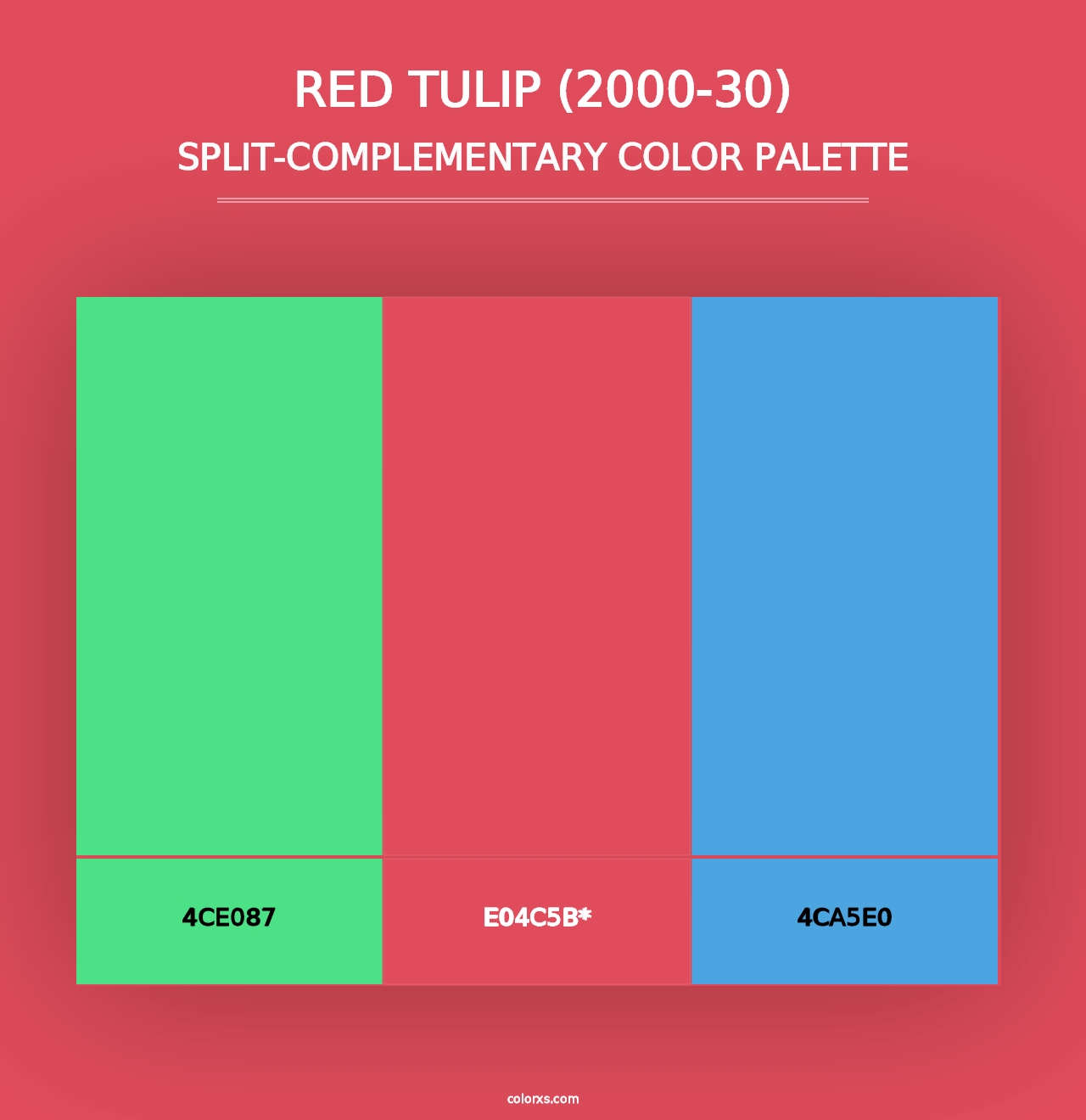 Red Tulip (2000-30) - Split-Complementary Color Palette