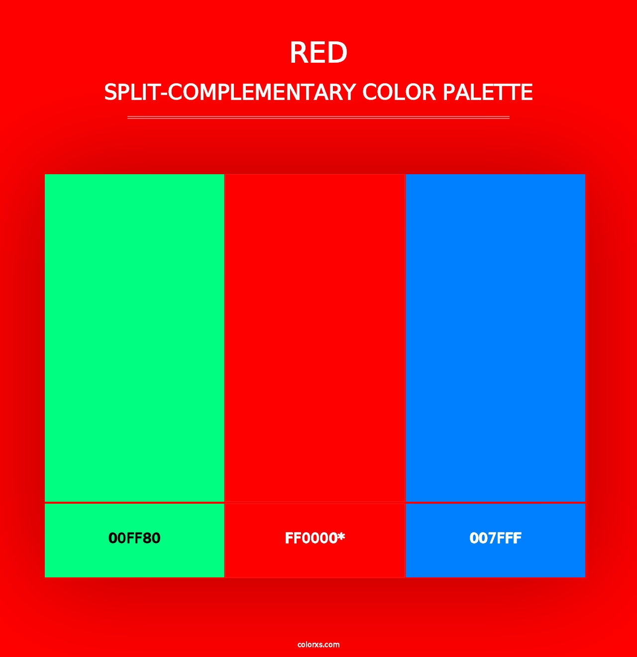 Red - Split-Complementary Color Palette