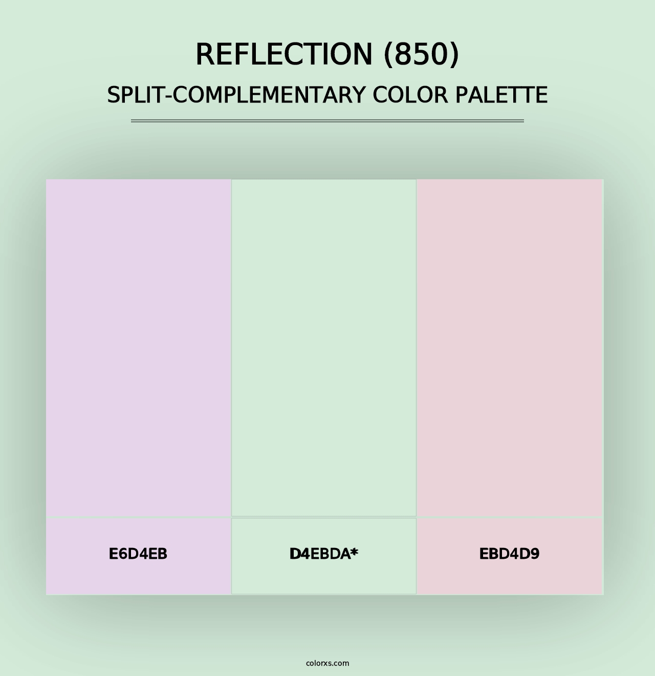 Reflection (850) - Split-Complementary Color Palette