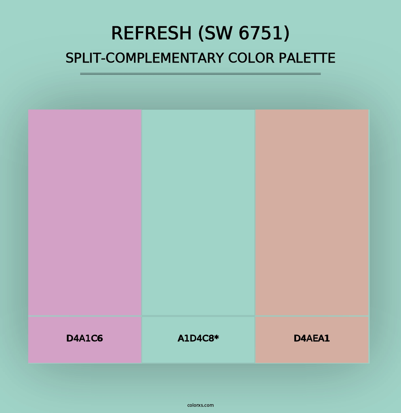 Refresh (SW 6751) - Split-Complementary Color Palette