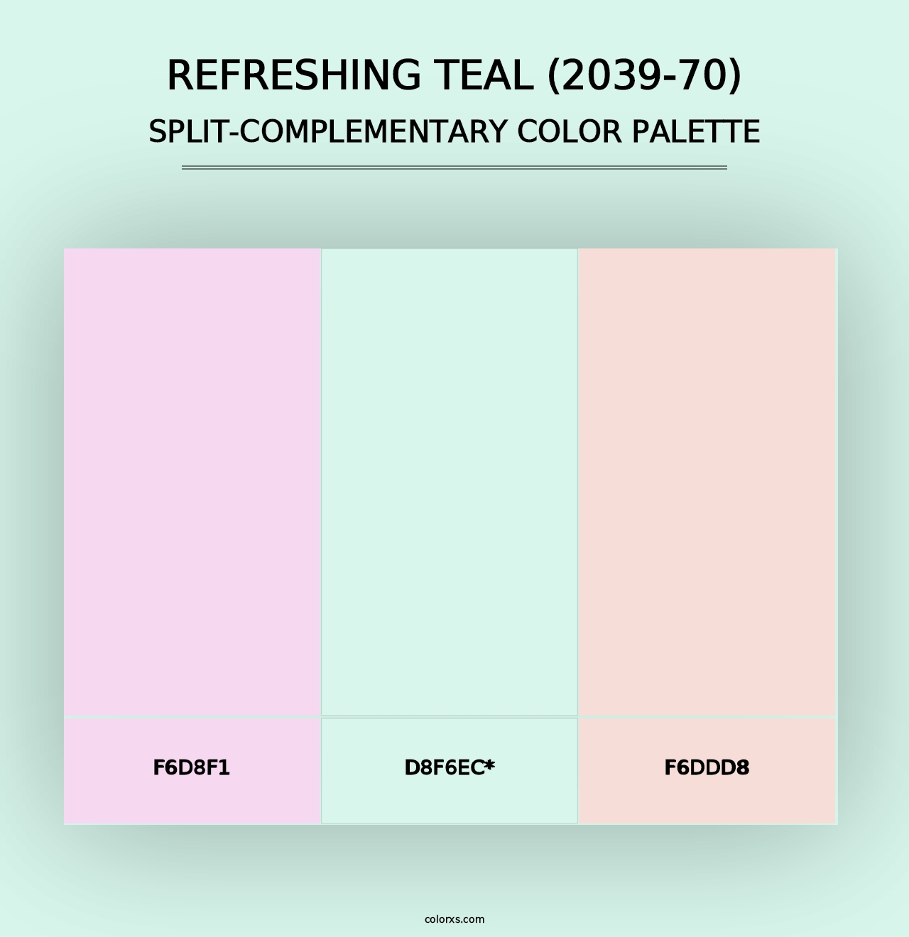 Refreshing Teal (2039-70) - Split-Complementary Color Palette