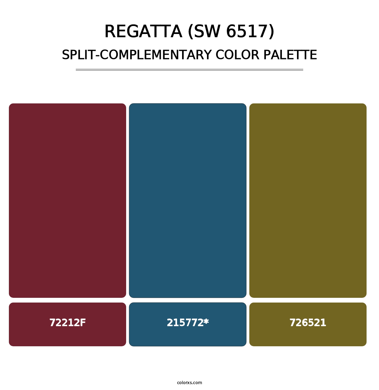 Regatta (SW 6517) - Split-Complementary Color Palette