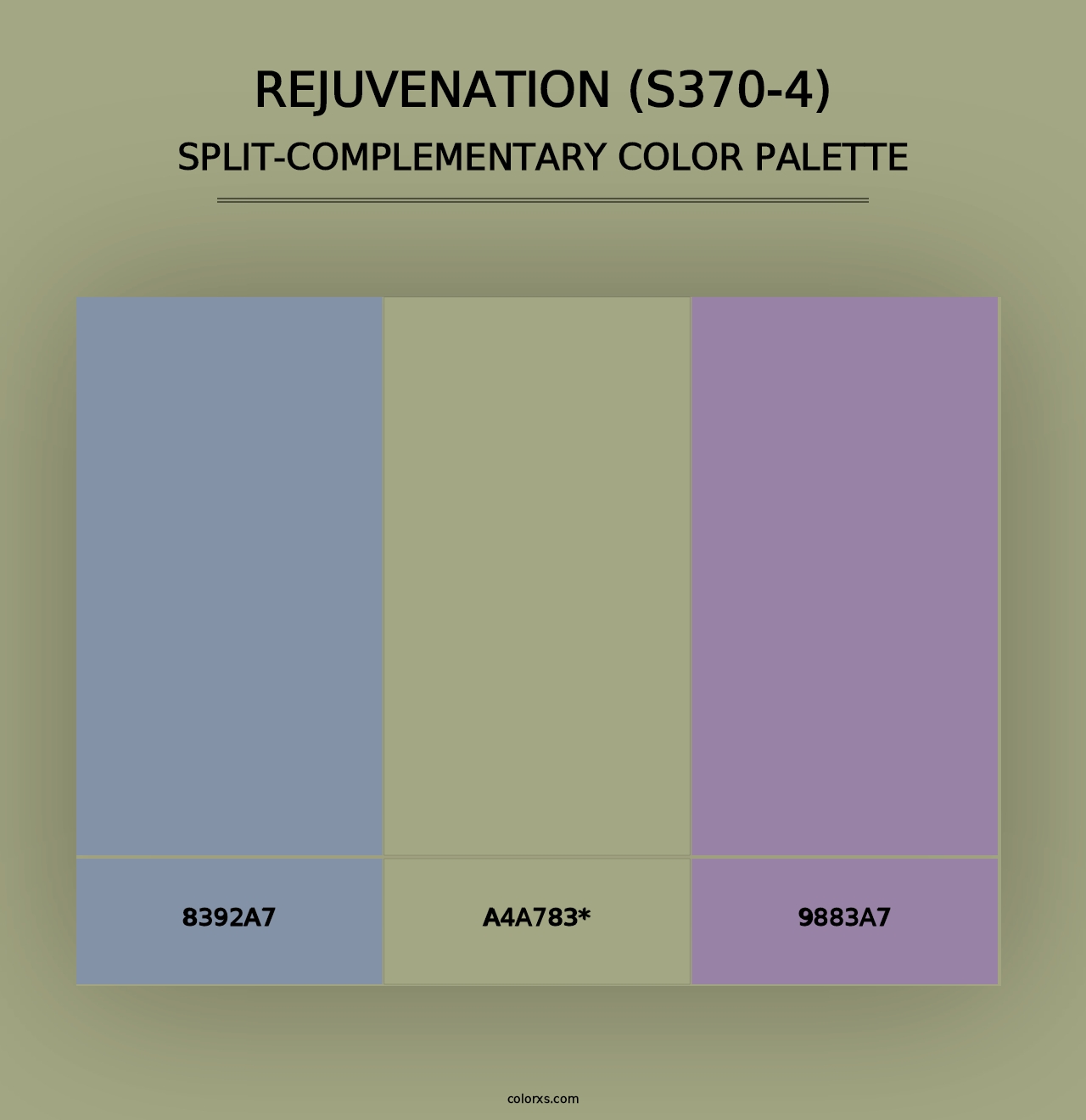 Rejuvenation (S370-4) - Split-Complementary Color Palette