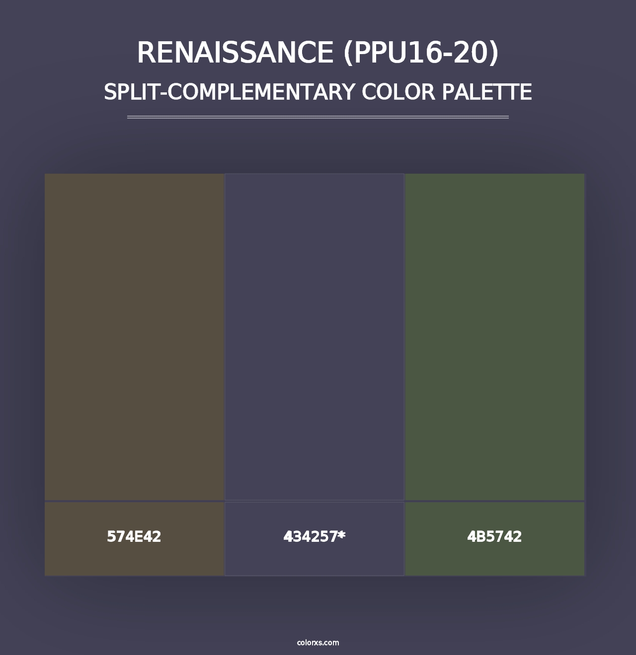 Renaissance (PPU16-20) - Split-Complementary Color Palette