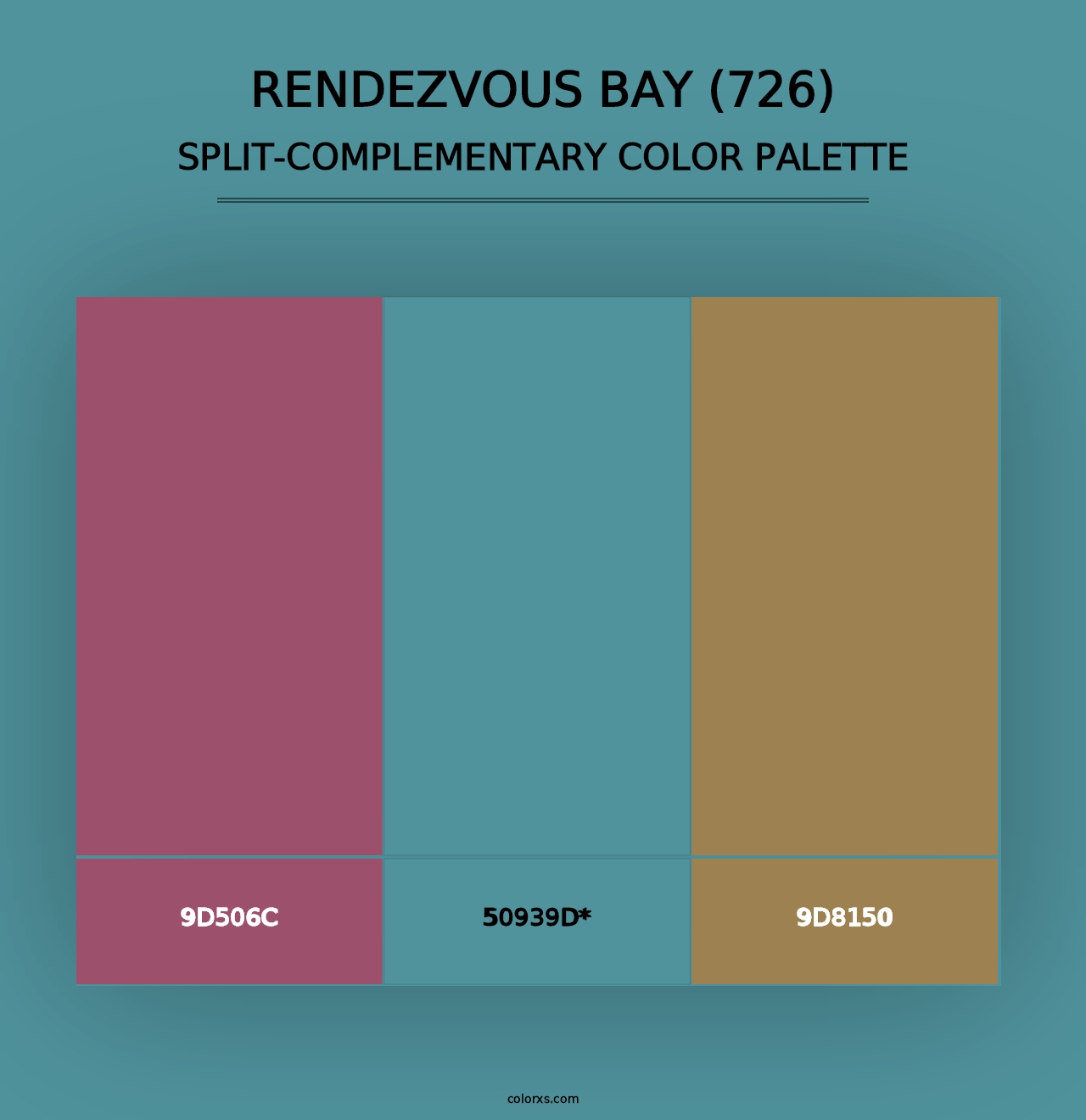 Rendezvous Bay (726) - Split-Complementary Color Palette