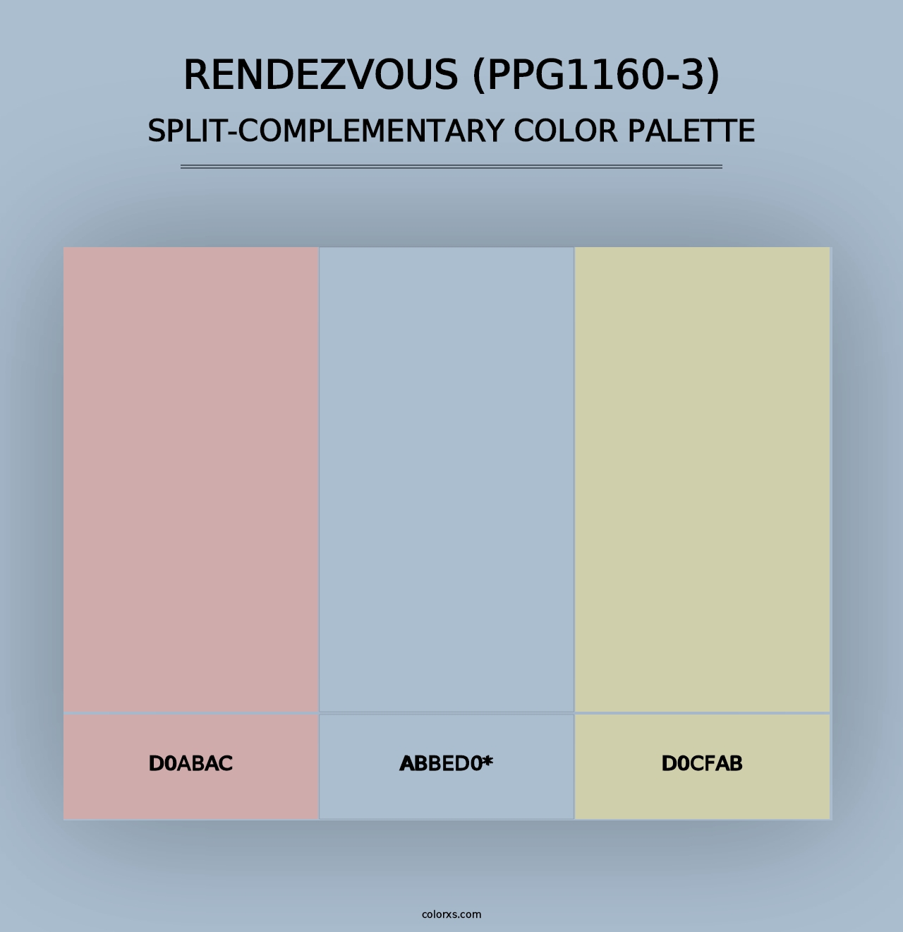 Rendezvous (PPG1160-3) - Split-Complementary Color Palette