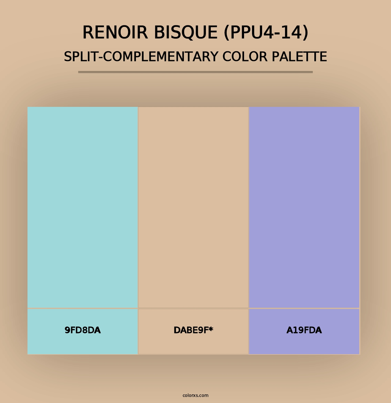 Renoir Bisque (PPU4-14) - Split-Complementary Color Palette