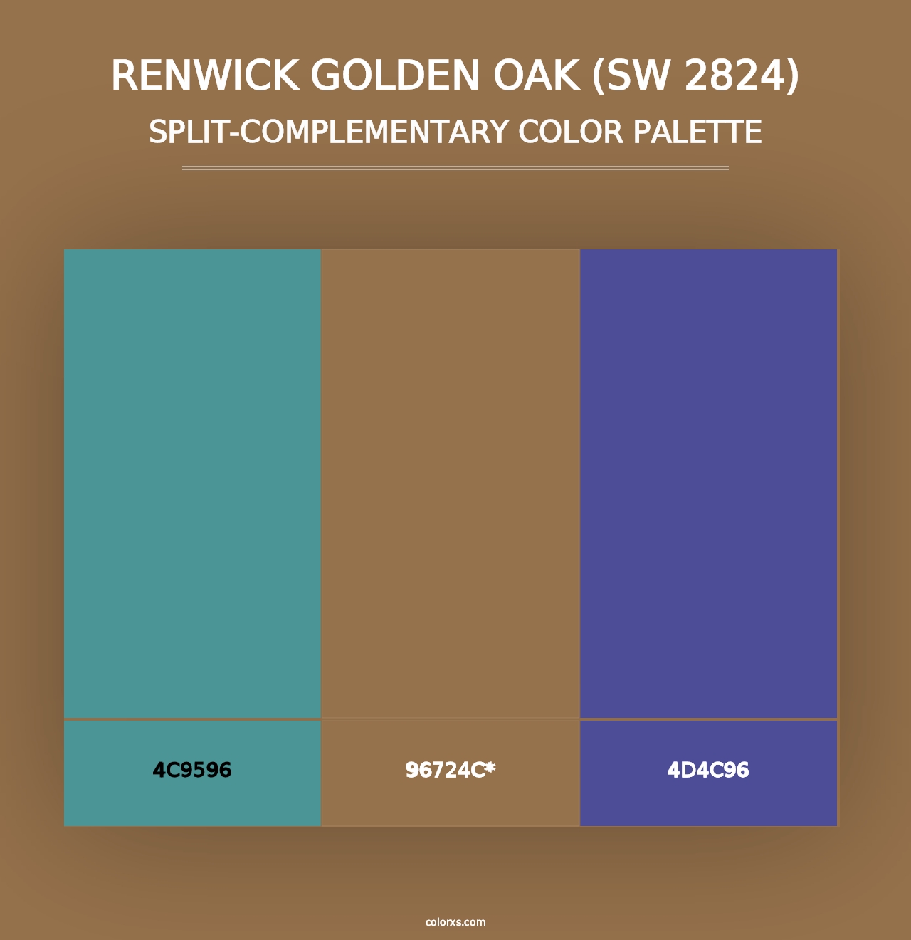 Renwick Golden Oak (SW 2824) - Split-Complementary Color Palette