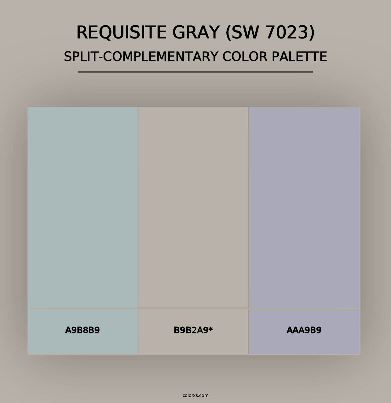 Requisite Gray (SW 7023) - Split-Complementary Color Palette