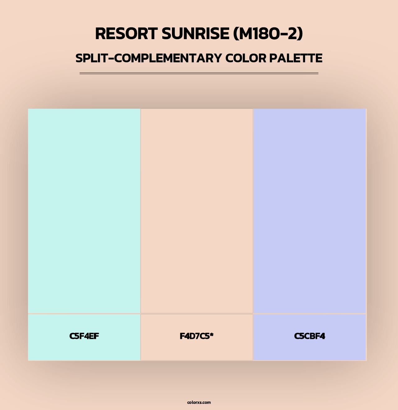 Resort Sunrise (M180-2) - Split-Complementary Color Palette