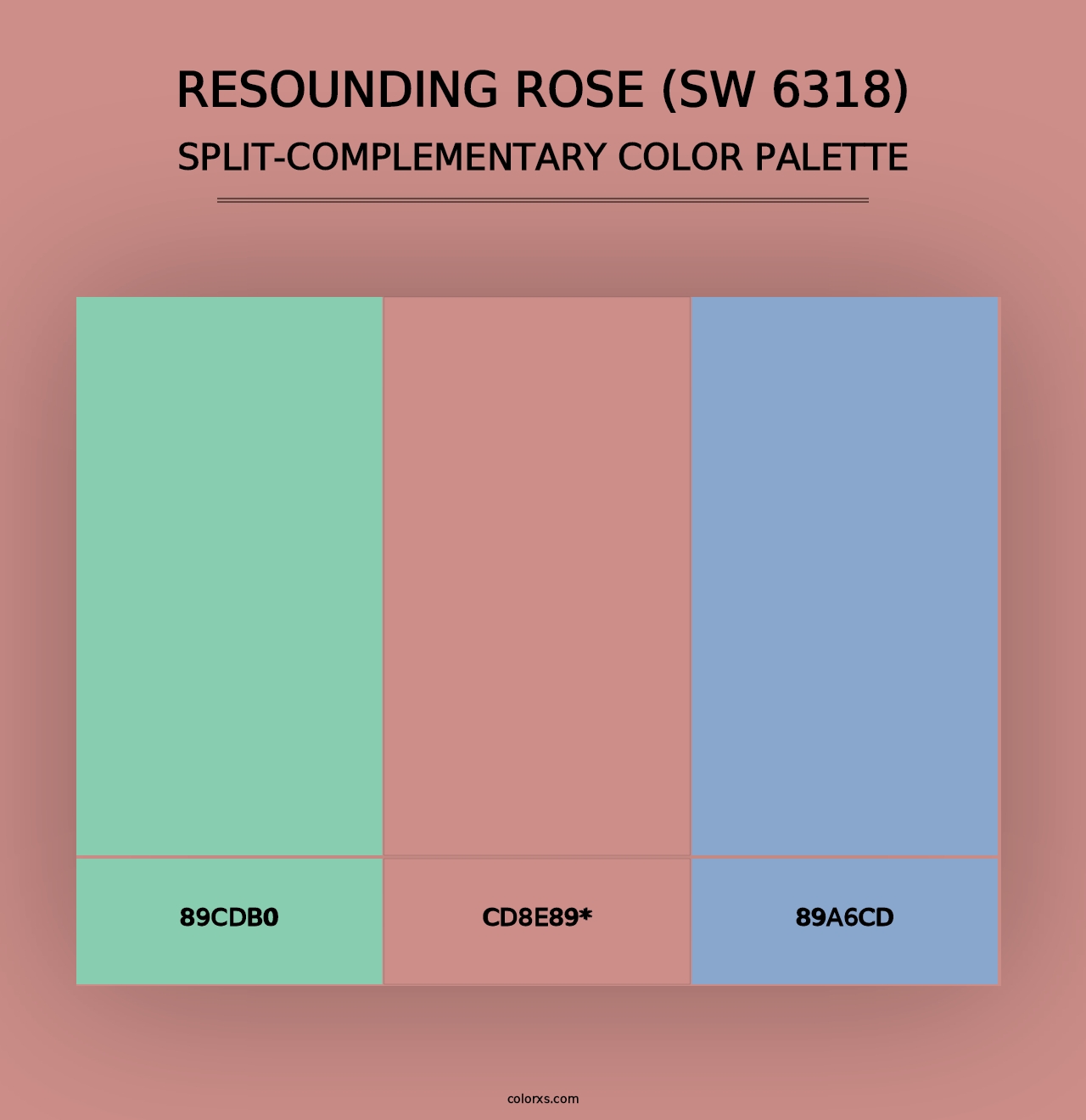 Resounding Rose (SW 6318) - Split-Complementary Color Palette