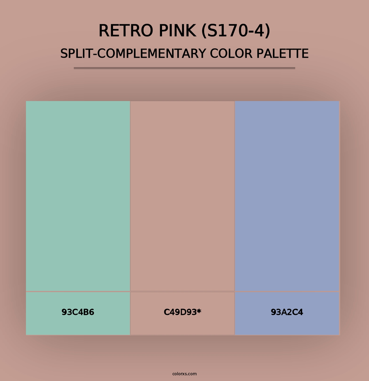 Retro Pink (S170-4) - Split-Complementary Color Palette