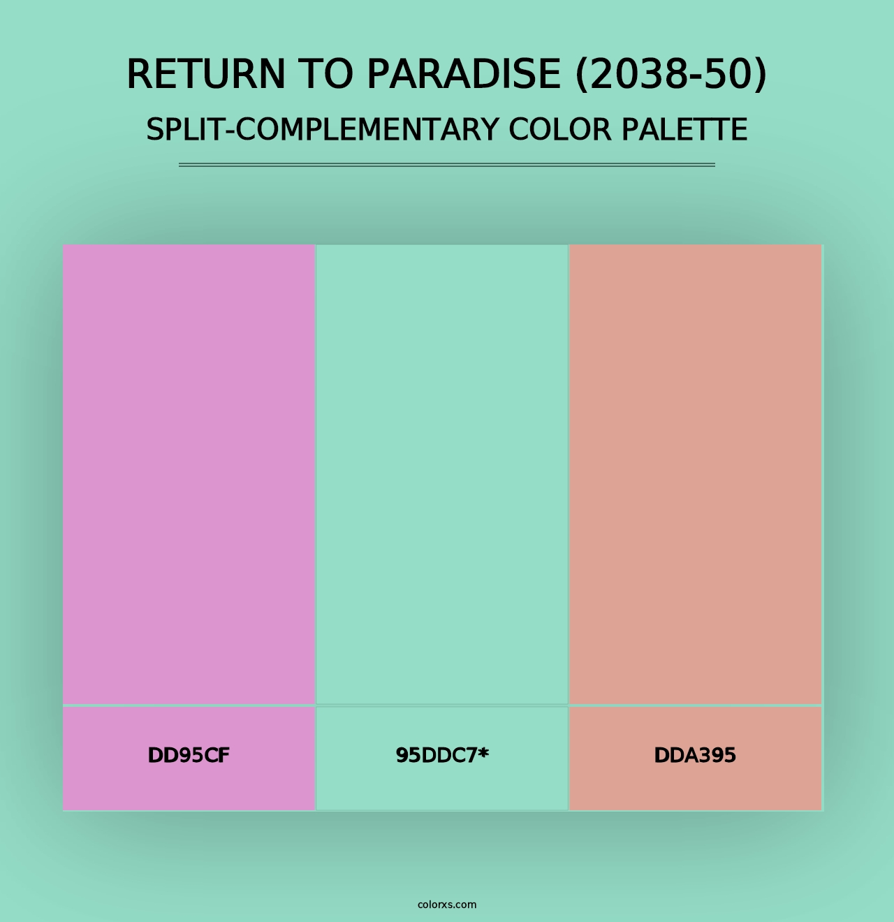 Return to Paradise (2038-50) - Split-Complementary Color Palette