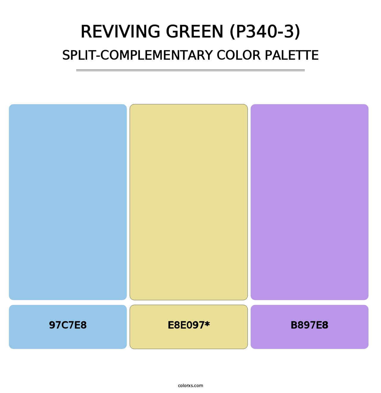 Reviving Green (P340-3) - Split-Complementary Color Palette