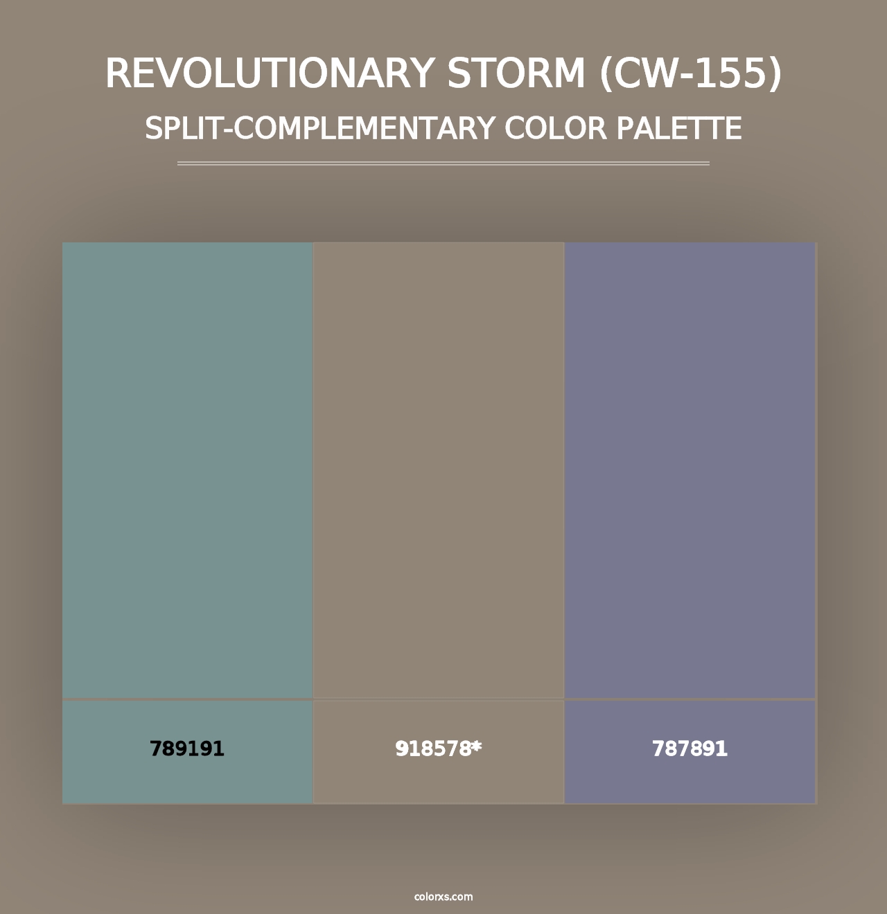 Revolutionary Storm (CW-155) - Split-Complementary Color Palette