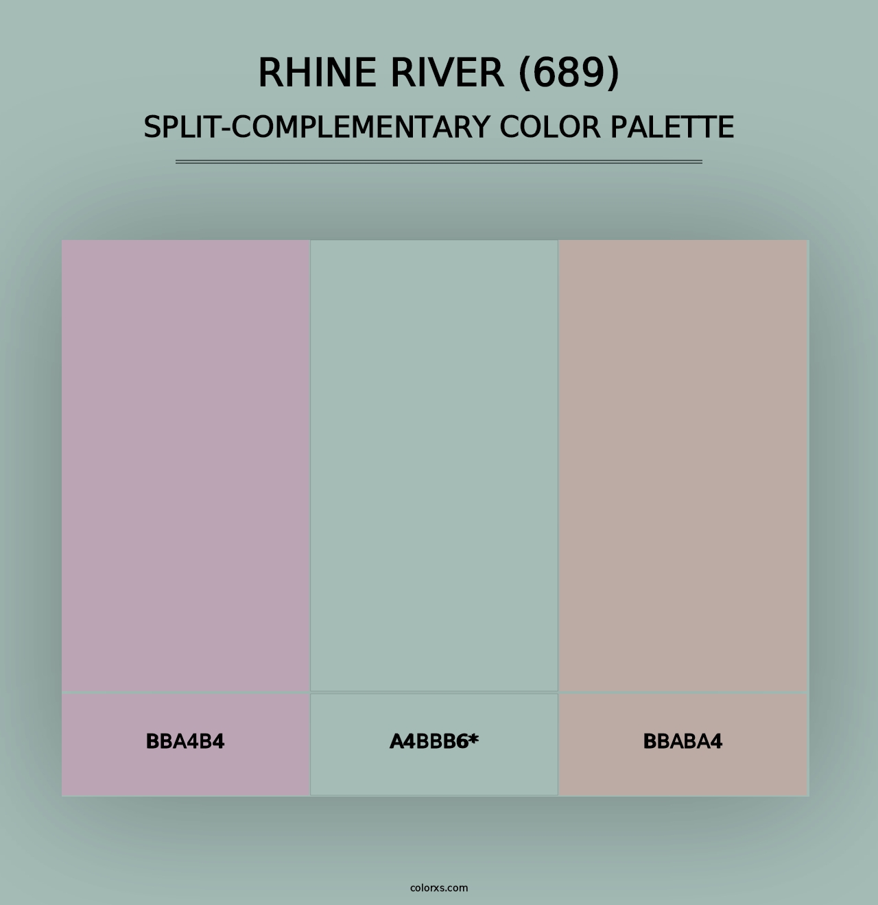 Rhine River (689) - Split-Complementary Color Palette