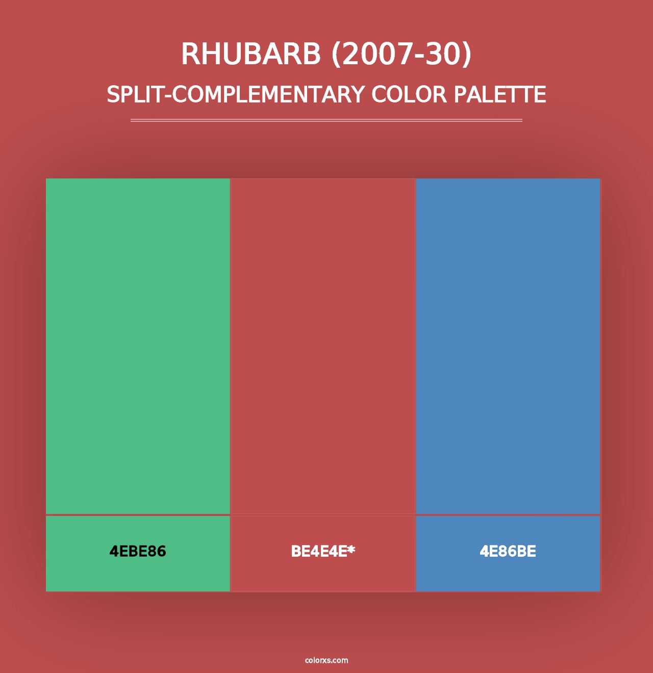 Rhubarb (2007-30) - Split-Complementary Color Palette