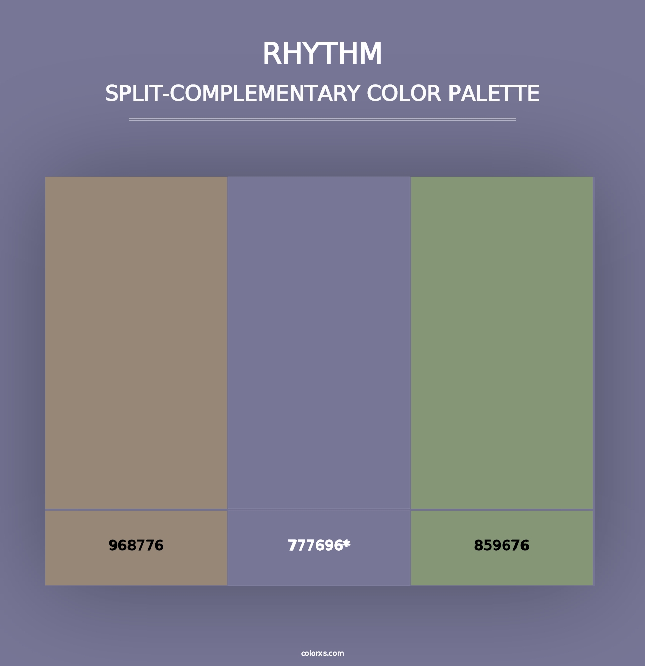 Rhythm - Split-Complementary Color Palette