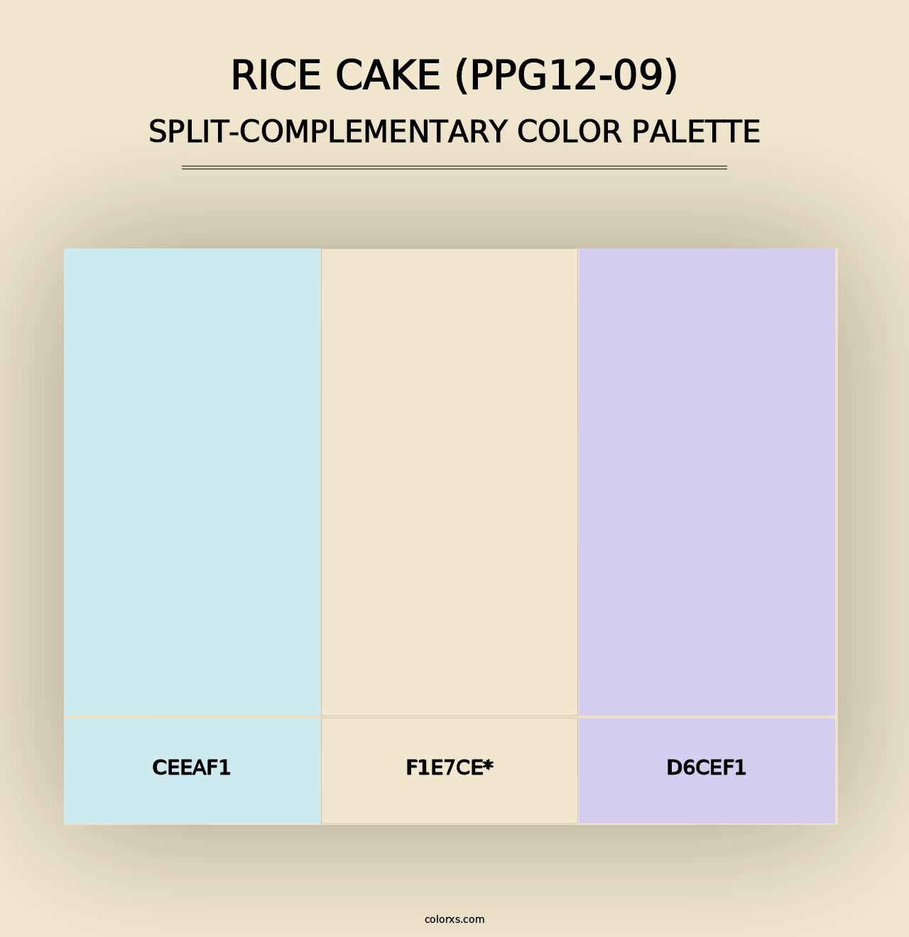 Rice Cake (PPG12-09) - Split-Complementary Color Palette