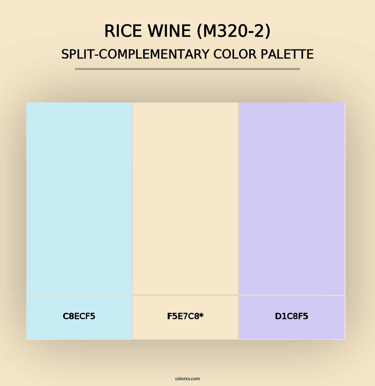 Rice Wine (M320-2) - Split-Complementary Color Palette