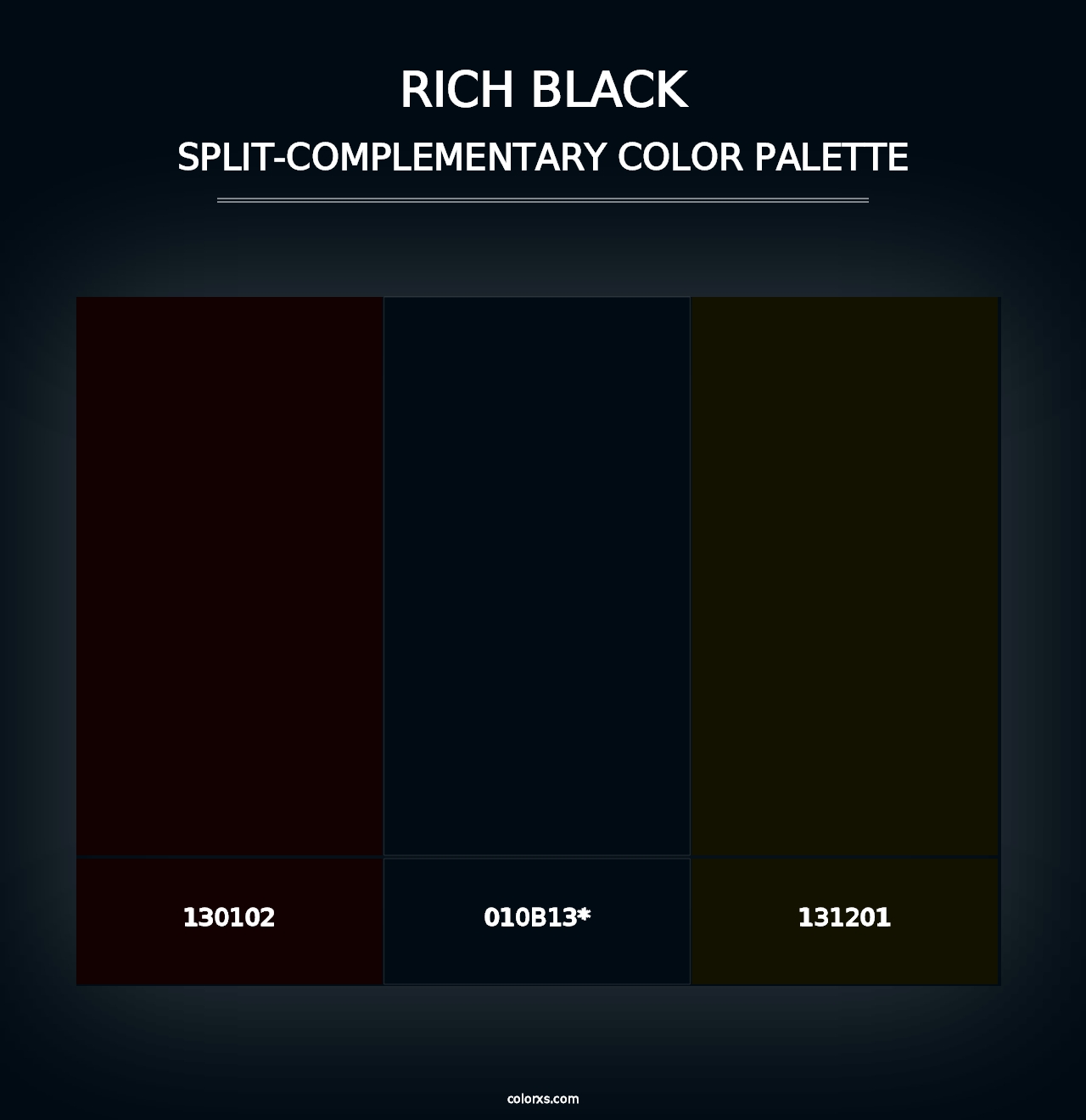 Rich Black - Split-Complementary Color Palette