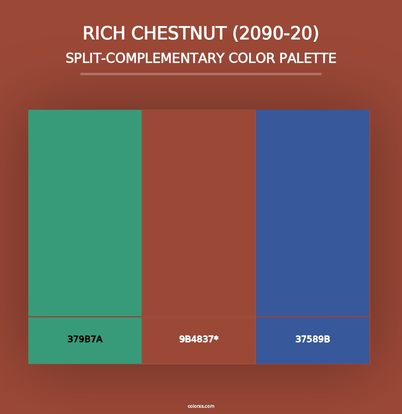 Rich Chestnut (2090-20) - Split-Complementary Color Palette