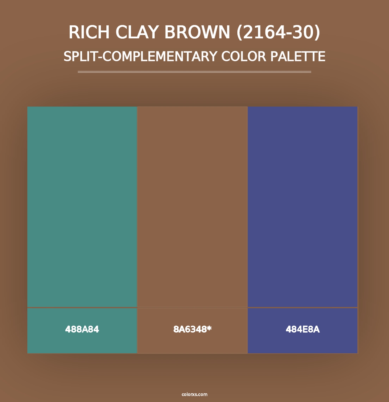 Rich Clay Brown (2164-30) - Split-Complementary Color Palette