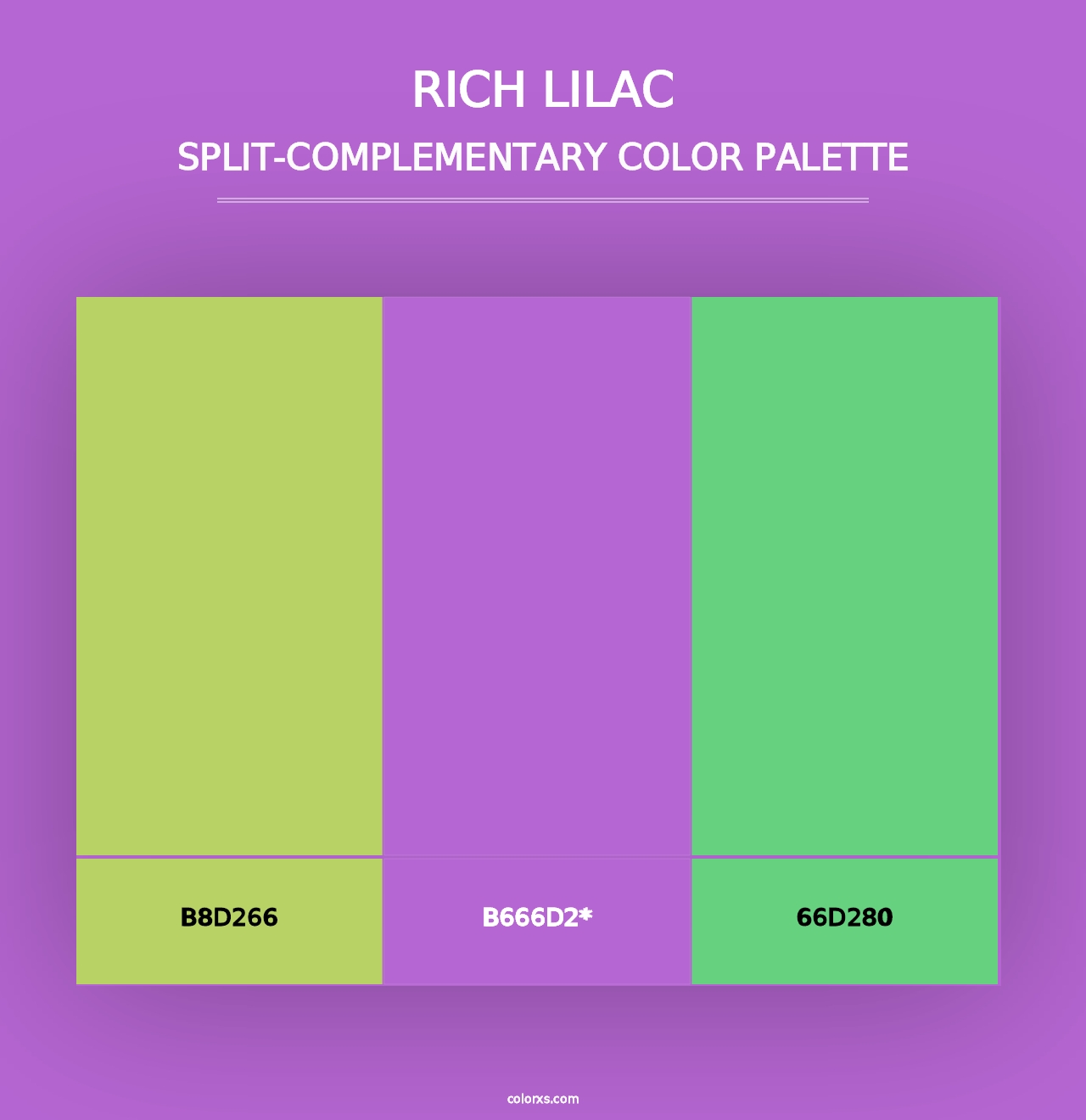 Rich Lilac - Split-Complementary Color Palette