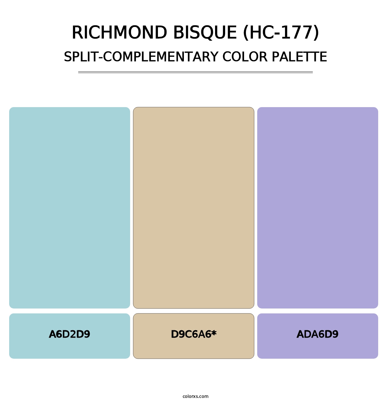 Richmond Bisque (HC-177) - Split-Complementary Color Palette