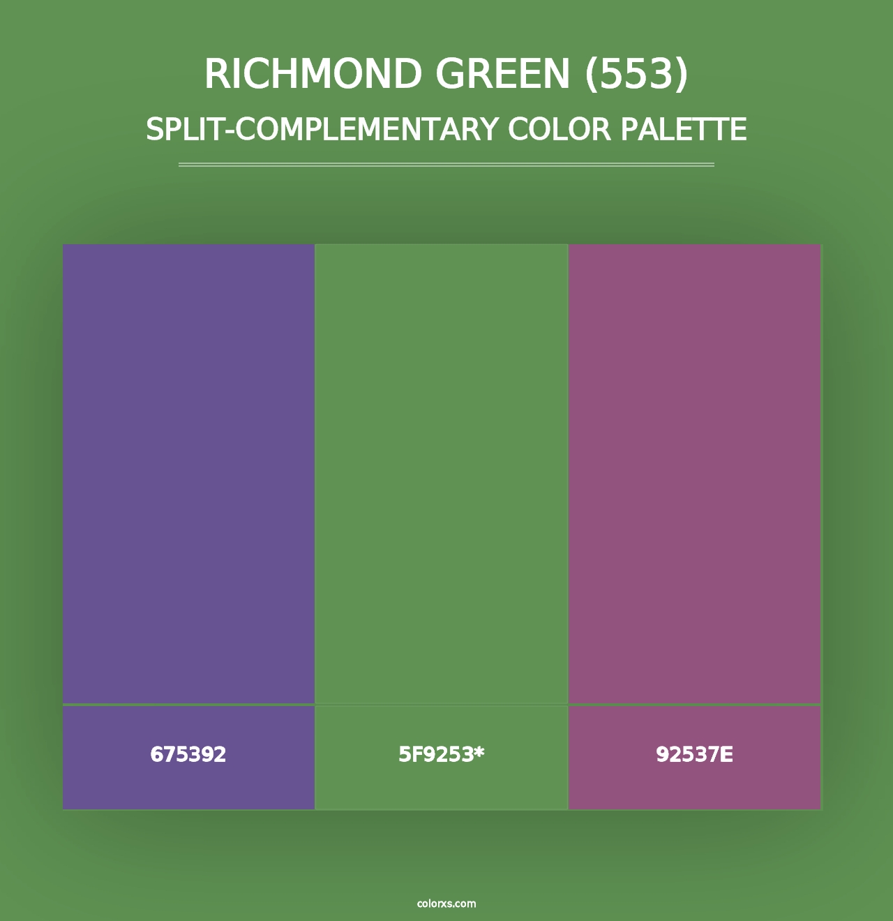 Richmond Green (553) - Split-Complementary Color Palette