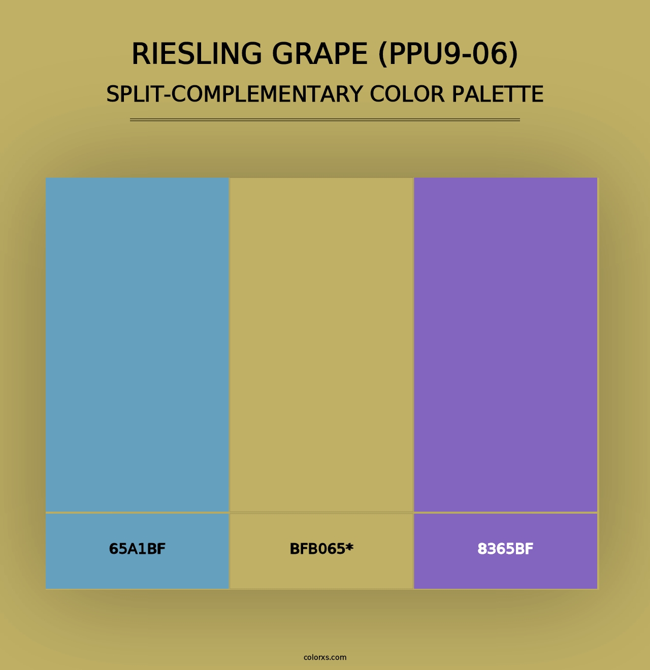 Riesling Grape (PPU9-06) - Split-Complementary Color Palette