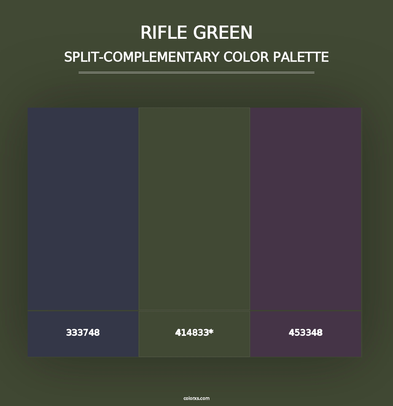 Rifle Green - Split-Complementary Color Palette