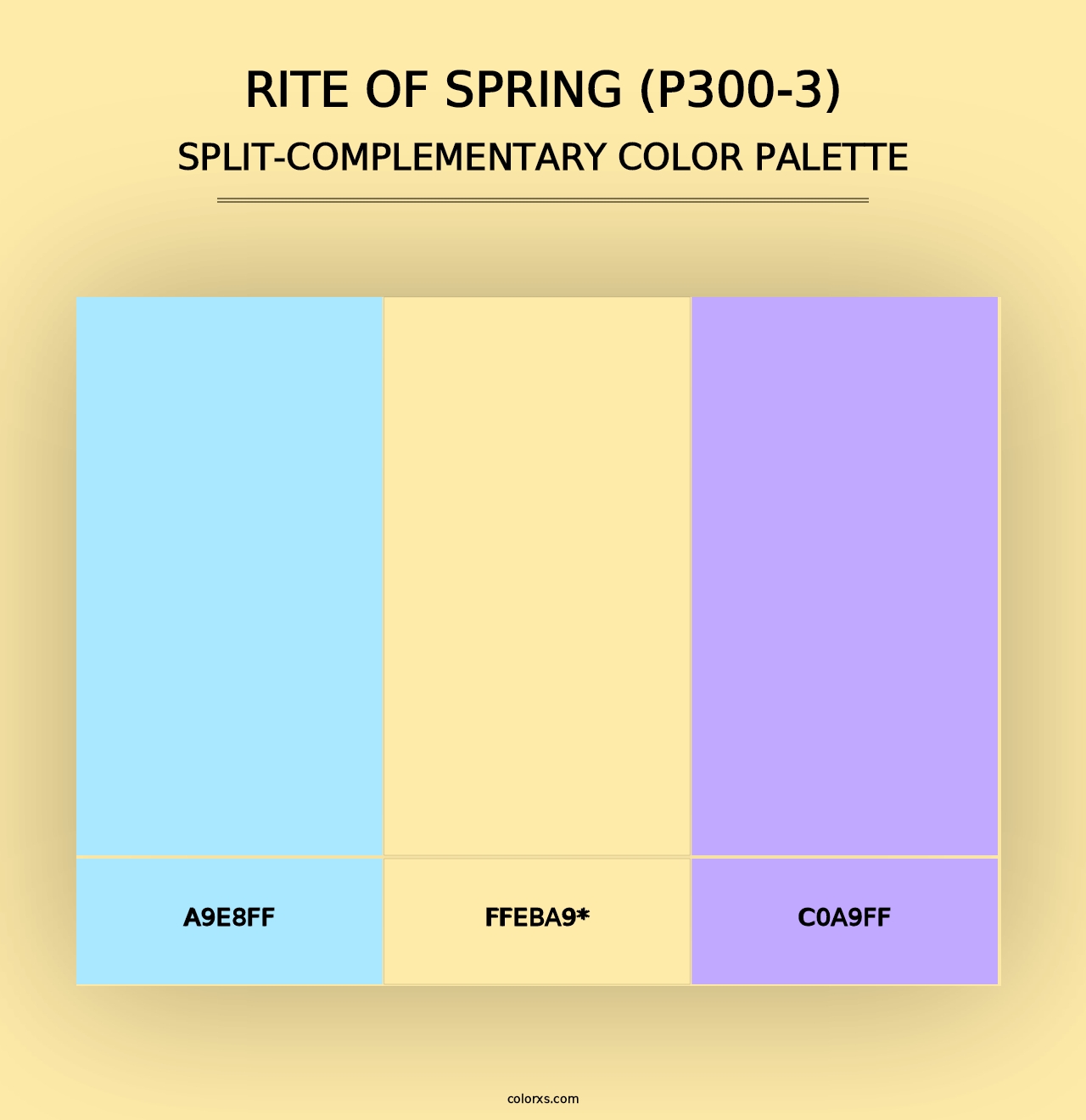 Rite Of Spring (P300-3) - Split-Complementary Color Palette