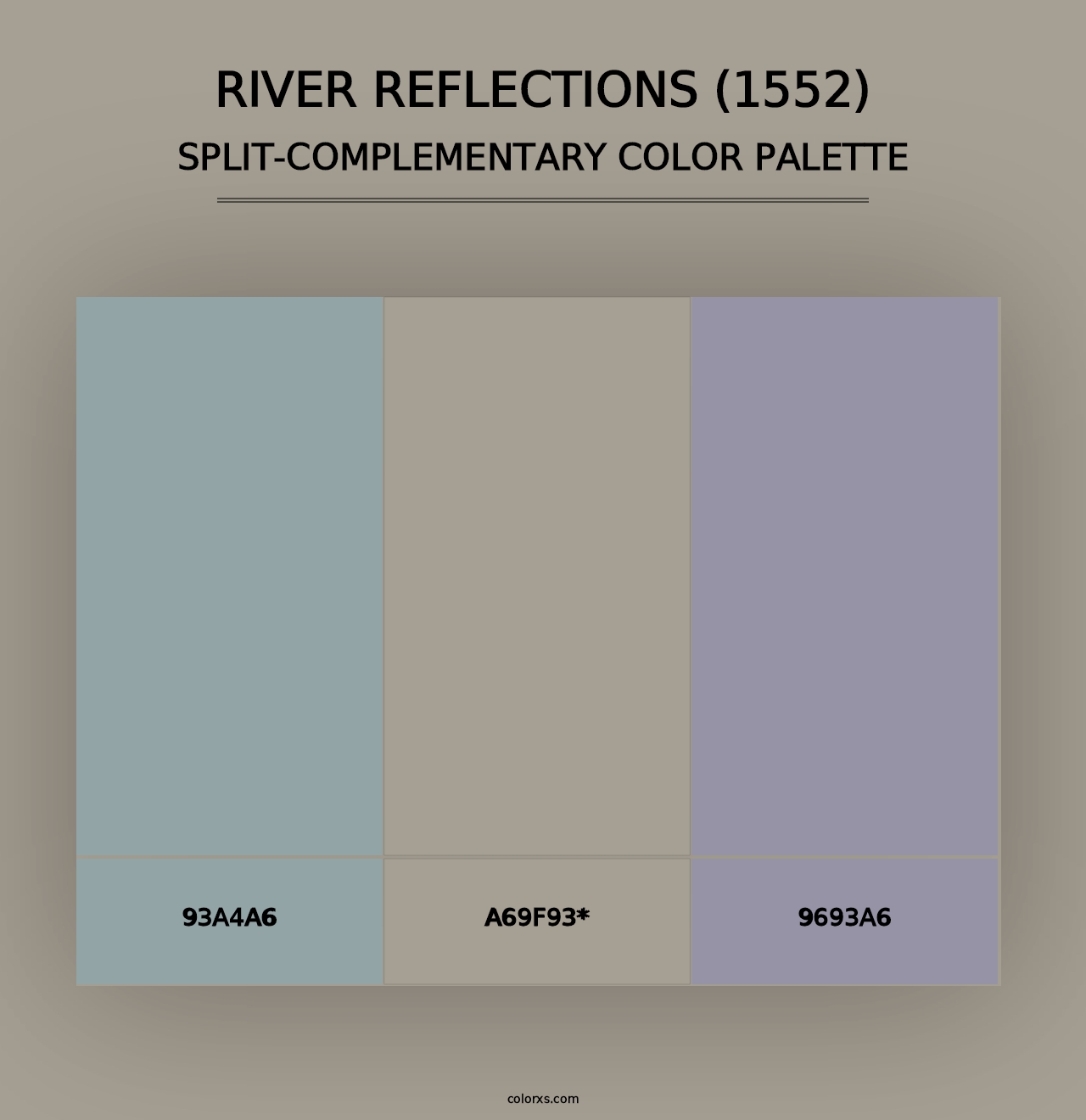 River Reflections (1552) - Split-Complementary Color Palette