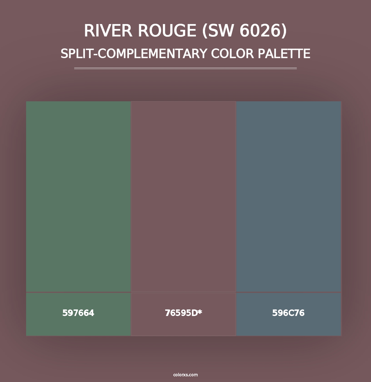 River Rouge (SW 6026) - Split-Complementary Color Palette