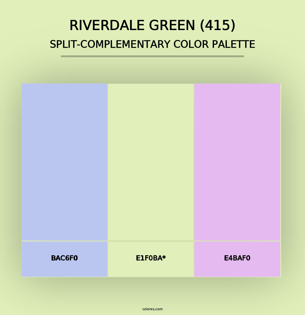 Riverdale Green (415) - Split-Complementary Color Palette