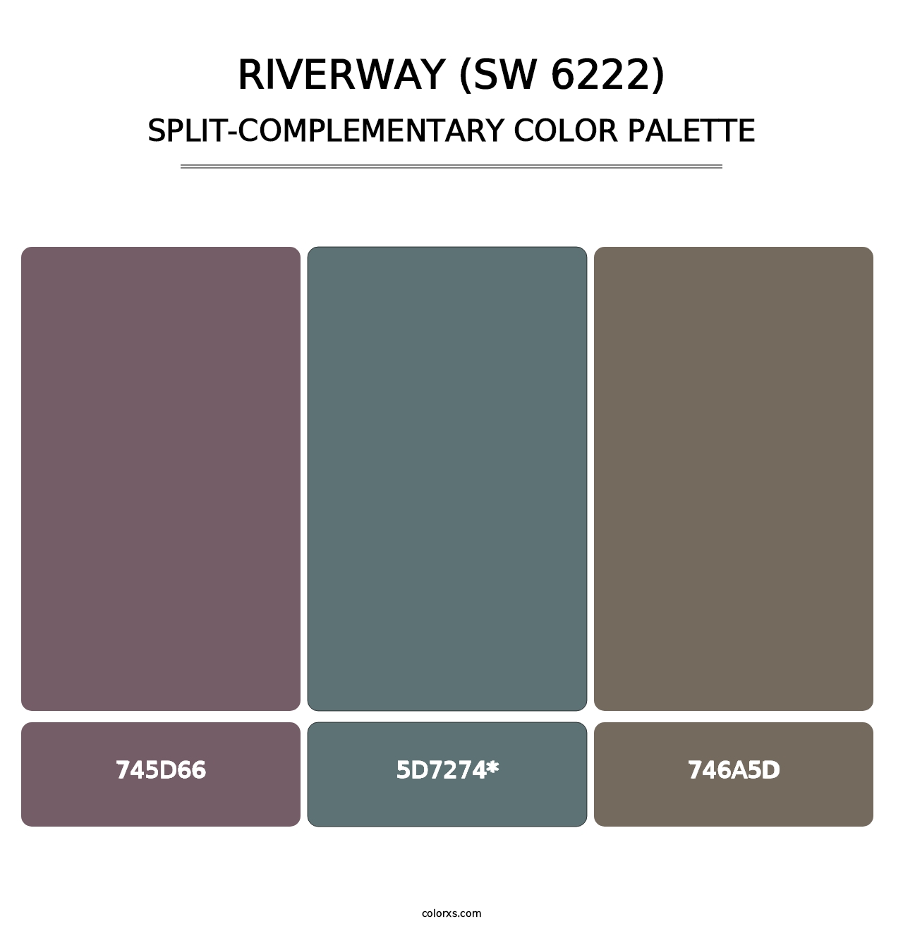 Riverway (SW 6222) - Split-Complementary Color Palette